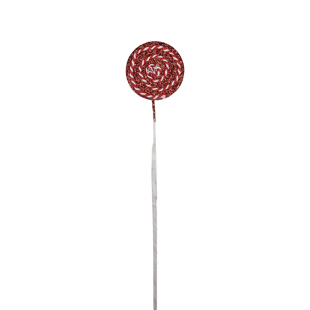 [65867] Christmas Decoration Lolly pop Red White 6x2x40 cm