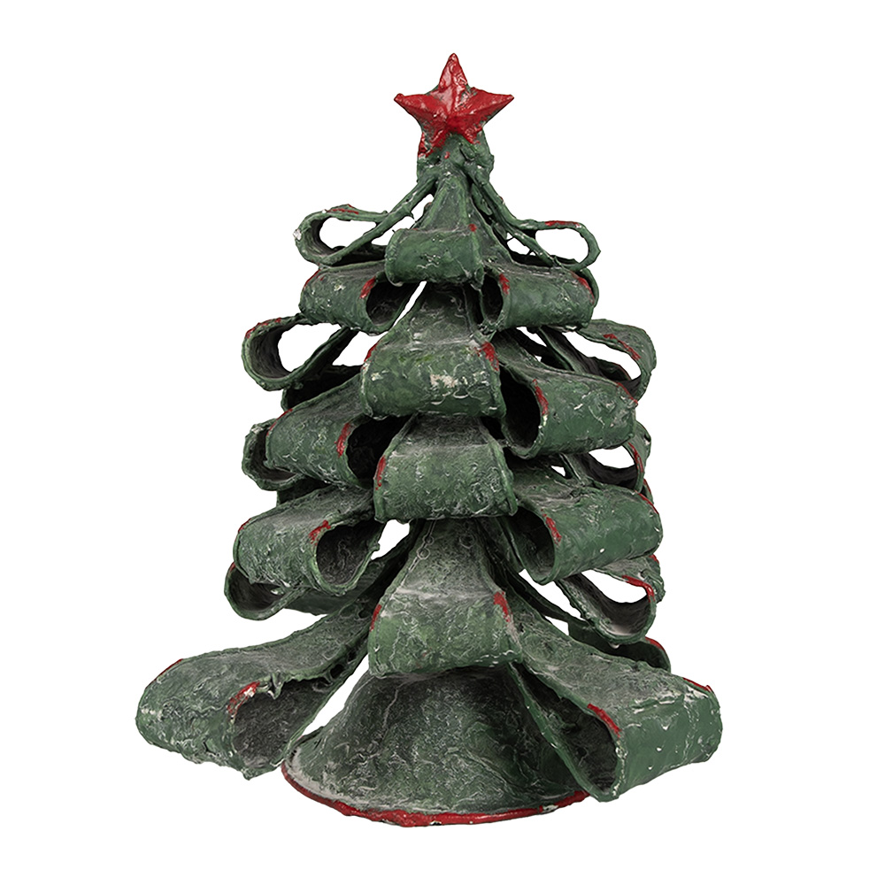 [65870] Décoration Arbre de Noël Vert Rouge Ø 21x24 cm