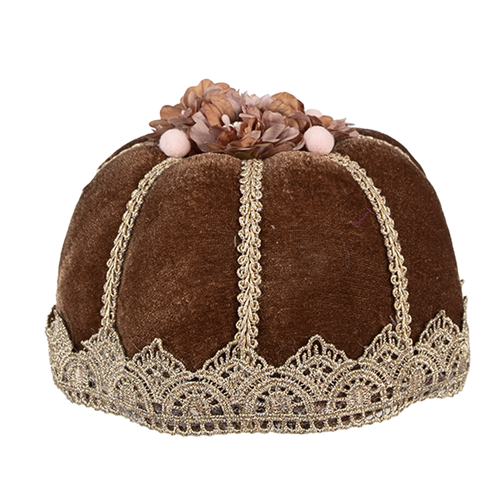 [65926] Dekoration Torte Braun Goldfarbig Ø 15x10 cm