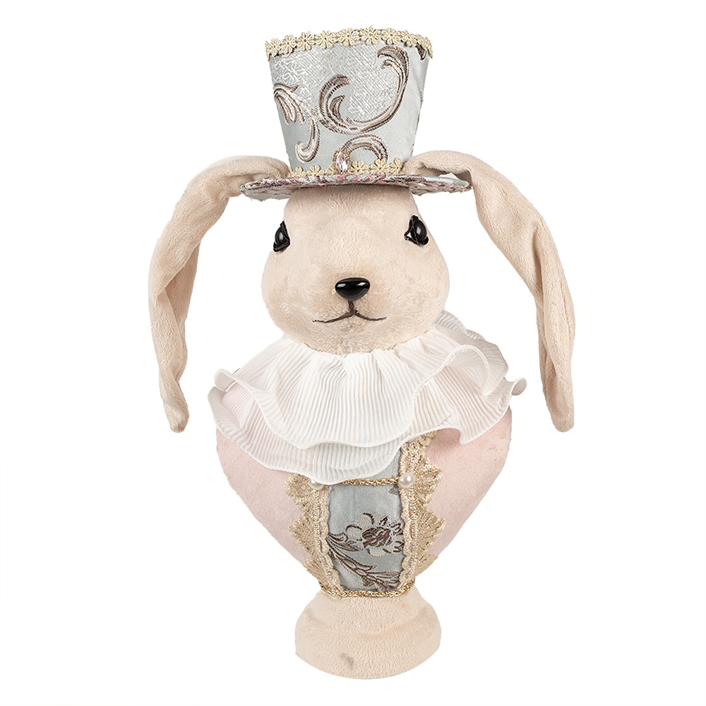 [65936] Statua Decorativa Coniglio Beige 18x15x39 cm