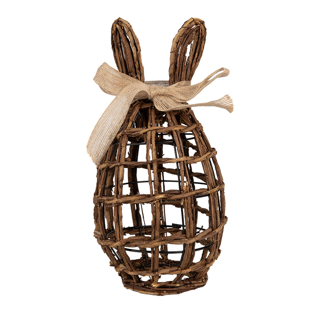 [65963] Decoration Statue Rabbit Brown 16x16x31 cm
