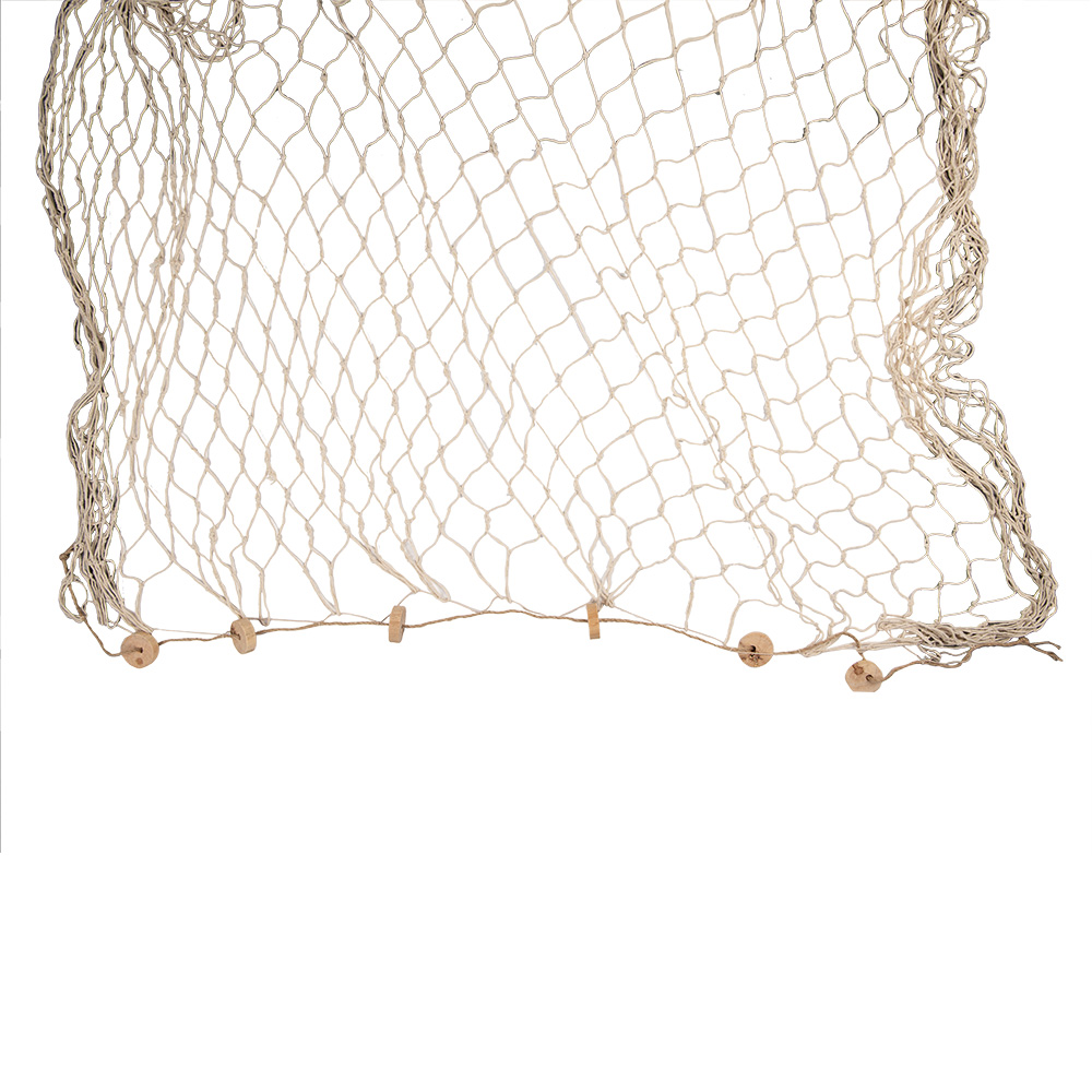 [66072] Decoration Fishing net Beige 200x400 cm