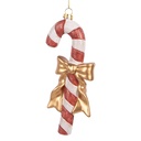 Decorazione pendente Bastoncino di zucchero Rosso Bianco 8x3x18 cm