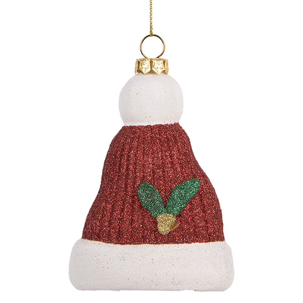 [66089] Decoratie hanger kerstmuts 7x4x10 cm