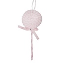 Decorazione Natalizia Pendente Lecca lecca Rosa Bianco 9x2x25 cm
