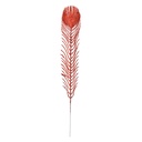 Decorazione Natale Piuma Rosso 7x1x42 cm