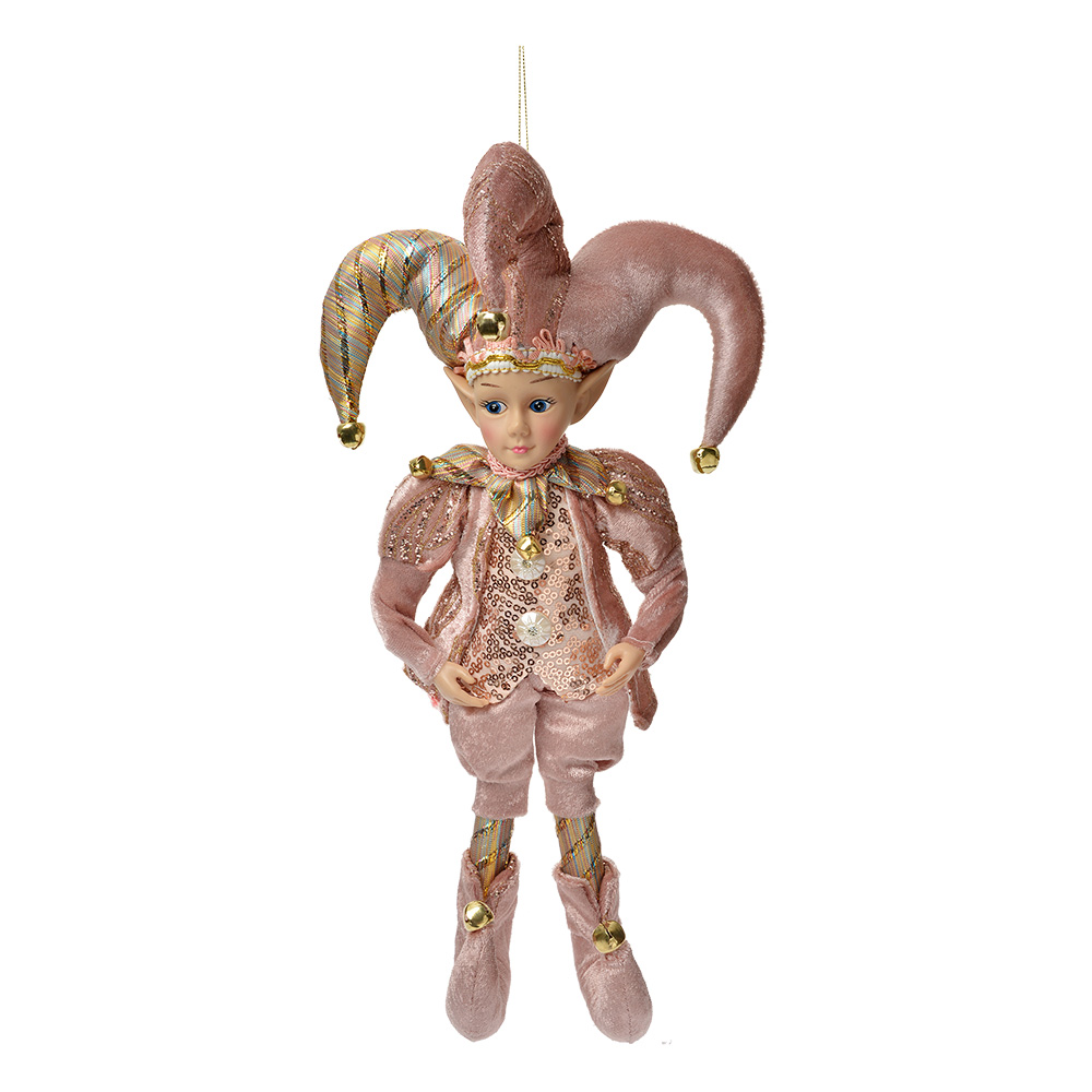 [66219] Deko-Anhänger Elfe Rosa Goldfarbig 20x8x37 cm