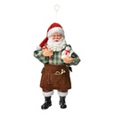 Christmas Decoration Hanger Santa Claus Red White 9x6x17 cm