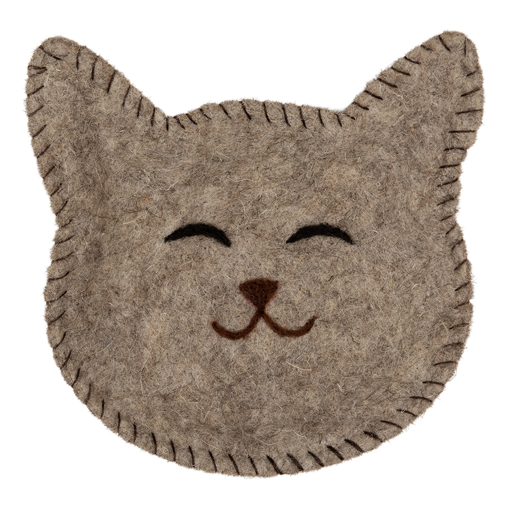 [66301] Felt Bowl Candy Red White 30x18x3 cm