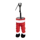 Decorazione Natale Gambe di Babbo Natale Rosso Bianco 30x13x54 cm / 3xAA