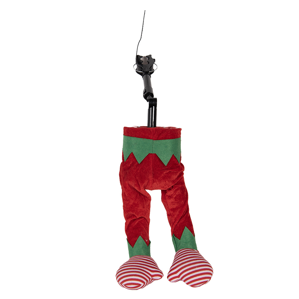 [66349] Dekoration Weihnachten Weihnachtselfenbeine Rot Grün 21x13x59 cm / 3xAA