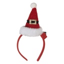 Fascia per capelli con Cappello da Babbo Natale con LED Rosso 12x7x27 cm