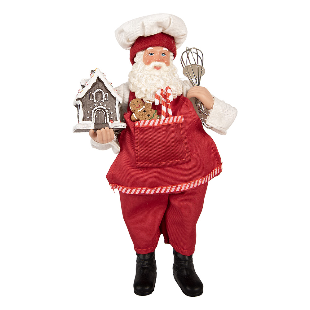 Weihnachtsdeko Weihnachtsmann Rot Weiß 16x9x26 cm