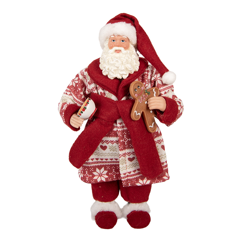 Weihnachtsdeko Weihnachtsmann Rot Weiß 18x11x28 cm