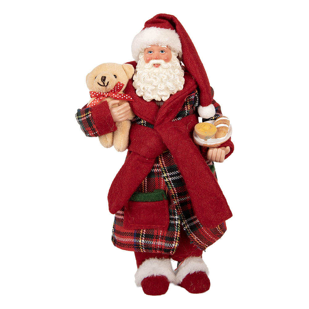 [66362] Christmas Decoration Santa Claus Red Green 16x11x28 cm
