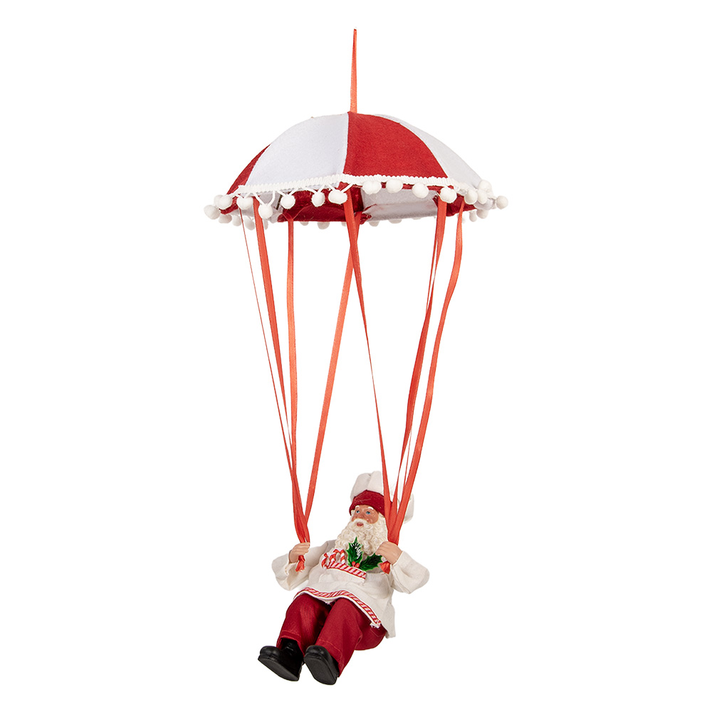 Weihnachtsdeko Weihnachtsmann Rot Weiß 25x25x55 cm