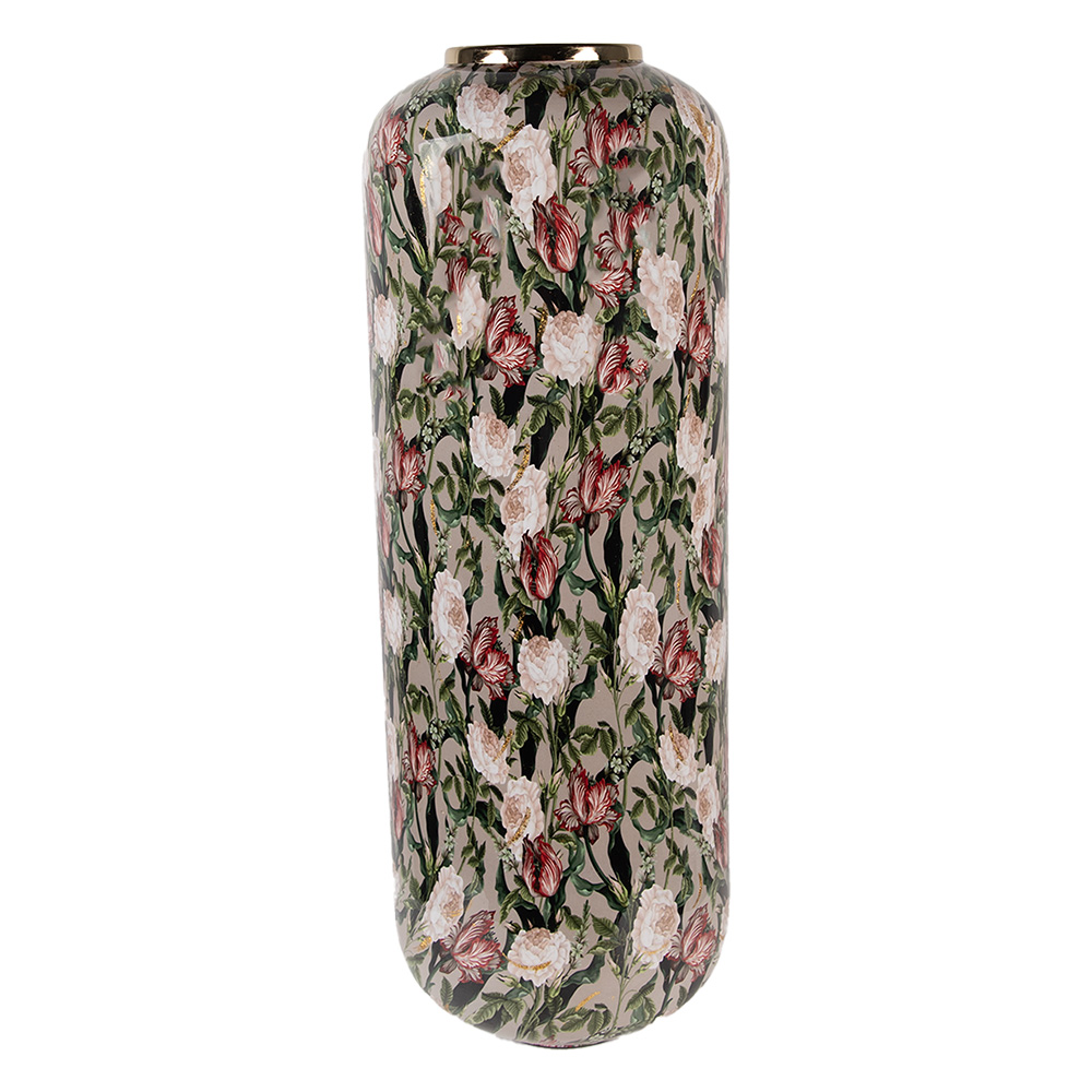 [66391] Vase décoratif Vert Rose Ø 25x70 cm