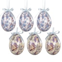 Ciondolo Decorativo Uovo (set 6) Multicolore Ø 7x10 cm