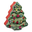 Storage Tin Green Red 15x18x7 cm