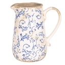 Dekorativer Krug Weiß Blau 17x12x18 cm