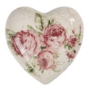 Decoration Heart Beige, Pink 8x8x4 cm
