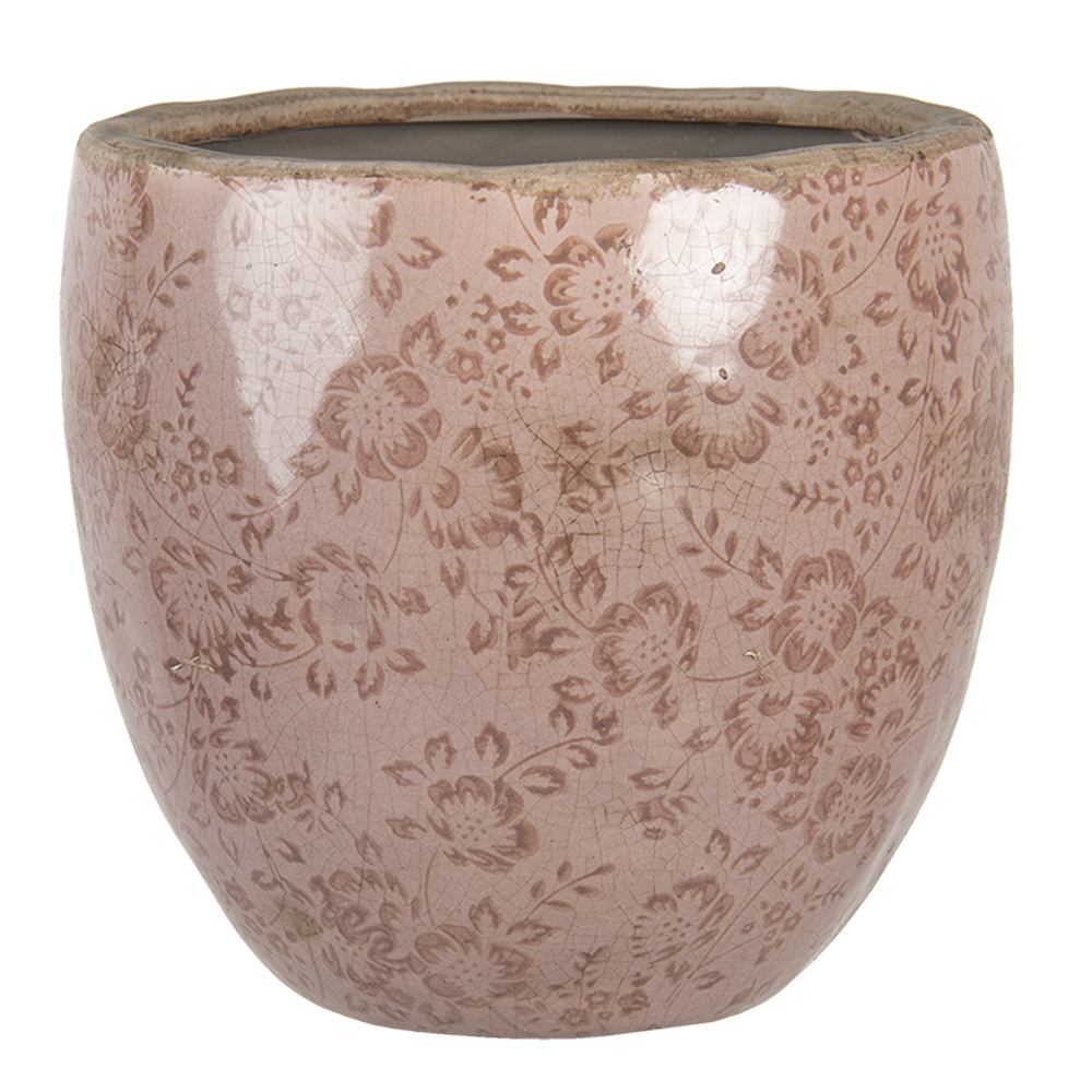 [6CE1250L] Vaso Porta Pianta Rosa Ø 20x19 cm
