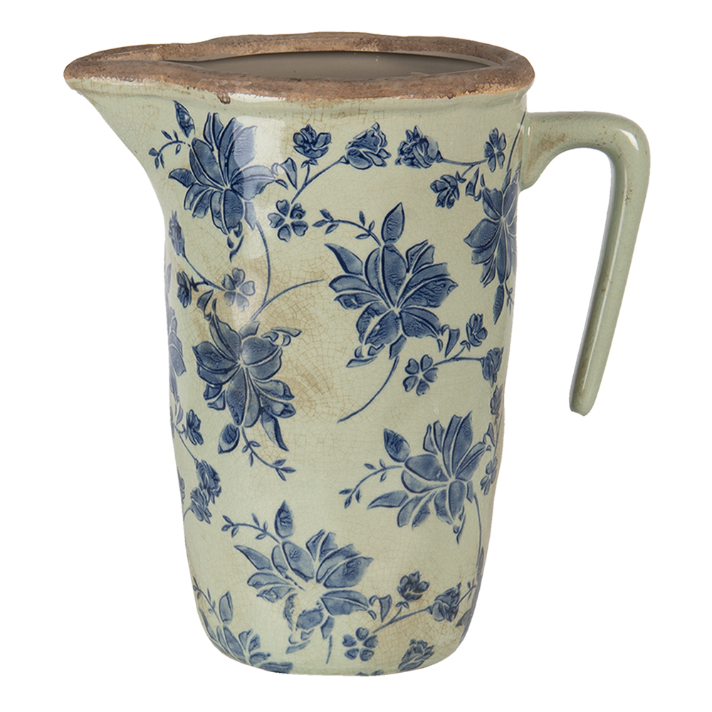 [6CE1258L] Brocca Decorativa Blu 22x14x22 cm