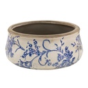 Pot de fleurs d'intérieur Bleu, Blanc Ø 21x8 cm