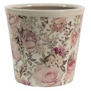 Pot de fleurs d'intérieur Blanc, Rose Ø 12x11 cm