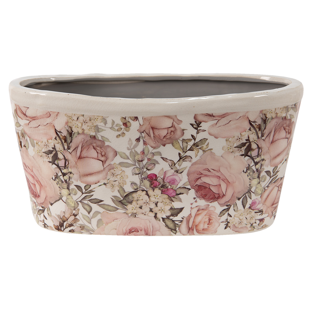 [6CE1411] Flower Pot Inside Pink 27x13x14 cm
