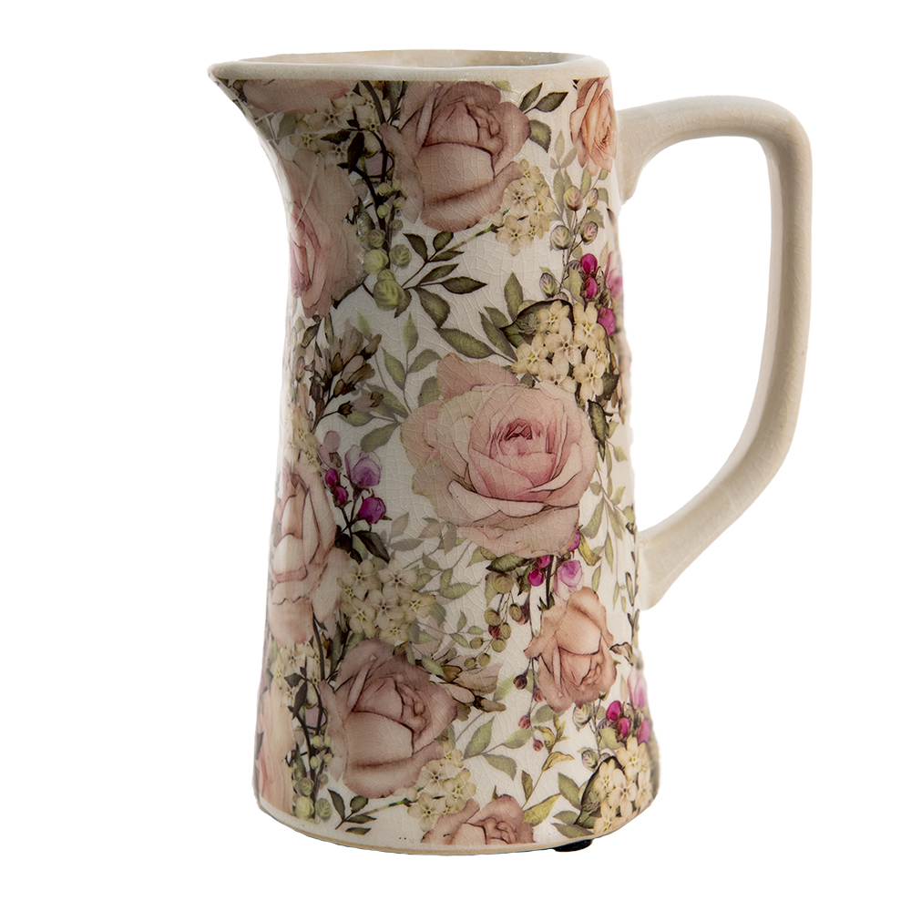 [6CE1413M] Brocca Decorativa Rosa 15x10x19 cm