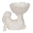 Decoratie konijn met schaal 15x11x14 cm