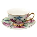 Tazzina da caffè con piattino Verde 12x10x6 cm / Ø 15x2 cm / 200 ml