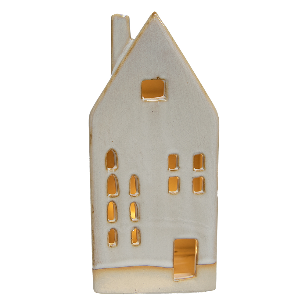 [6CE1504] Decorazione casa con LED Beige 8x5x18 cm