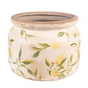 Flower Pot Inside Yellow, Beige Ø 20x15 cm