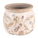 Flower Pot Inside Pink, Beige Ø 12x9 cm