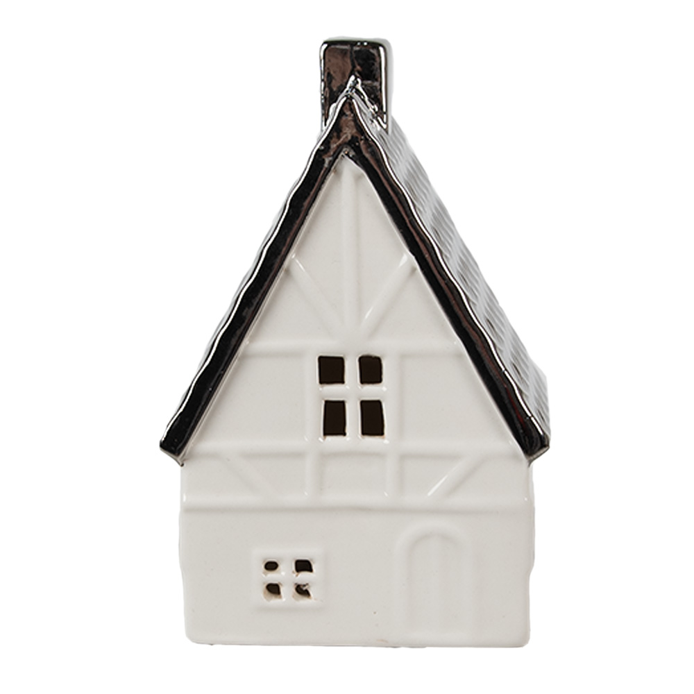 [6CE1597M] Decoratie huisje met LED 8x7x12 cm