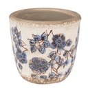 Pot de fleurs d'intérieur Beige Bleu Ø 13x12 cm