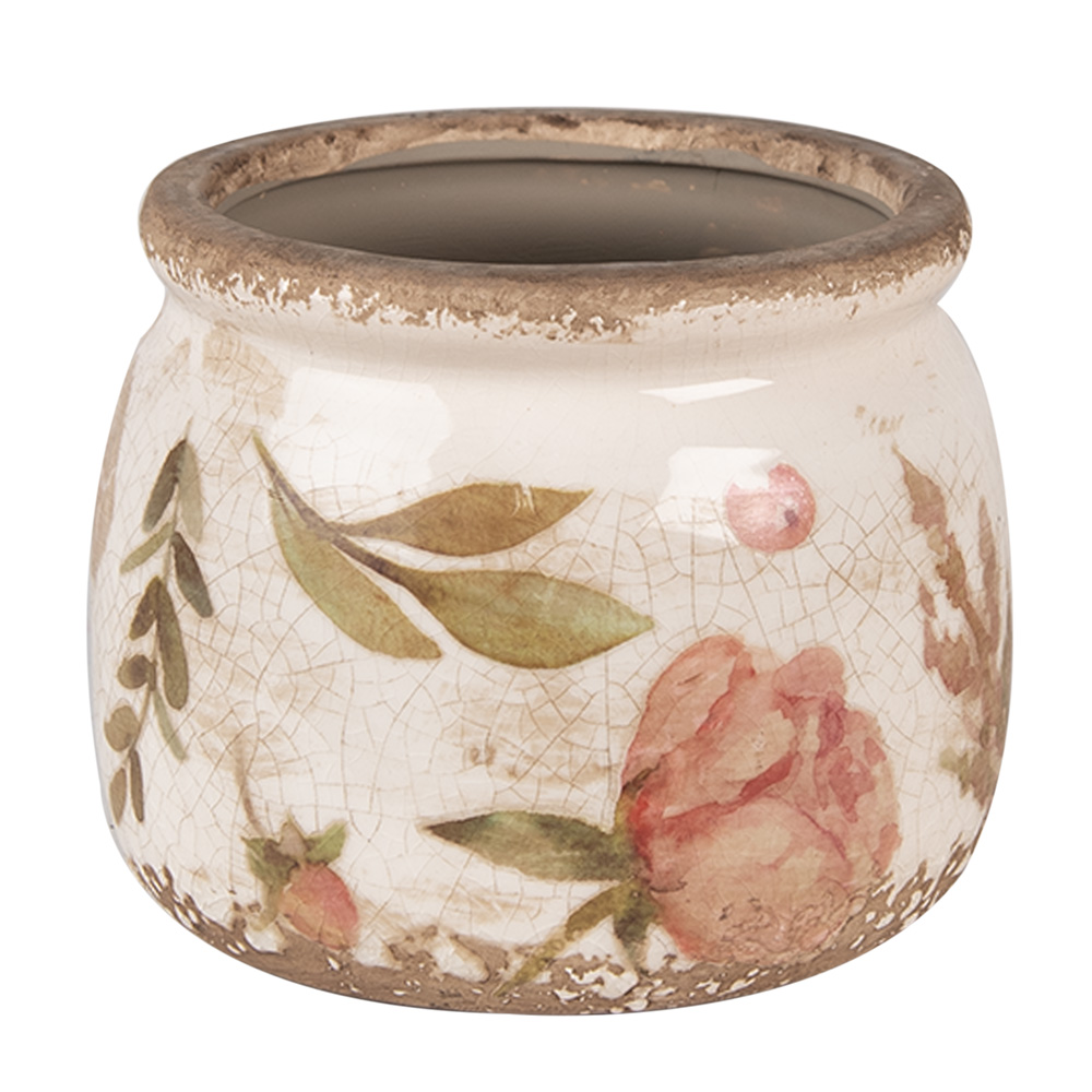 [6CE1625S] Decoratie bloempot Ø 12x10 cm