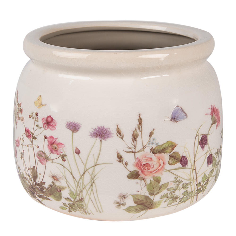 [6CE1630L] Pot de fleurs d'intérieur Beige Rose Ø 20x15 cm