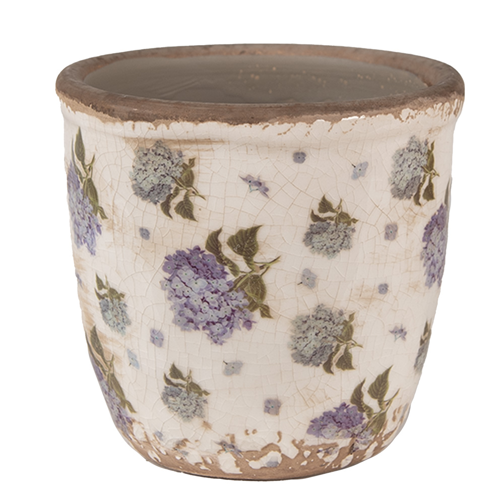 [6CE1638XS] Flower Pot Inside Beige Blue Ø 11x10 cm