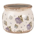 Vaso Porta Pianta Beige Blu Ø 12x10 cm