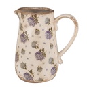 Decorative Pitcher Beige Blue 16x12x18 cm