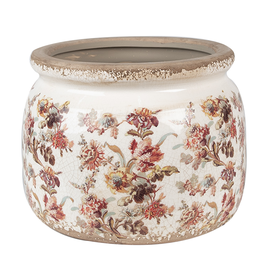 [6CE1650L] Pot de fleurs d'intérieur Beige Rose Ø 20x15 cm