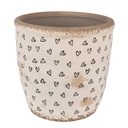 Pot de fleurs d'intérieur Beige Noir Ø 16x16 cm