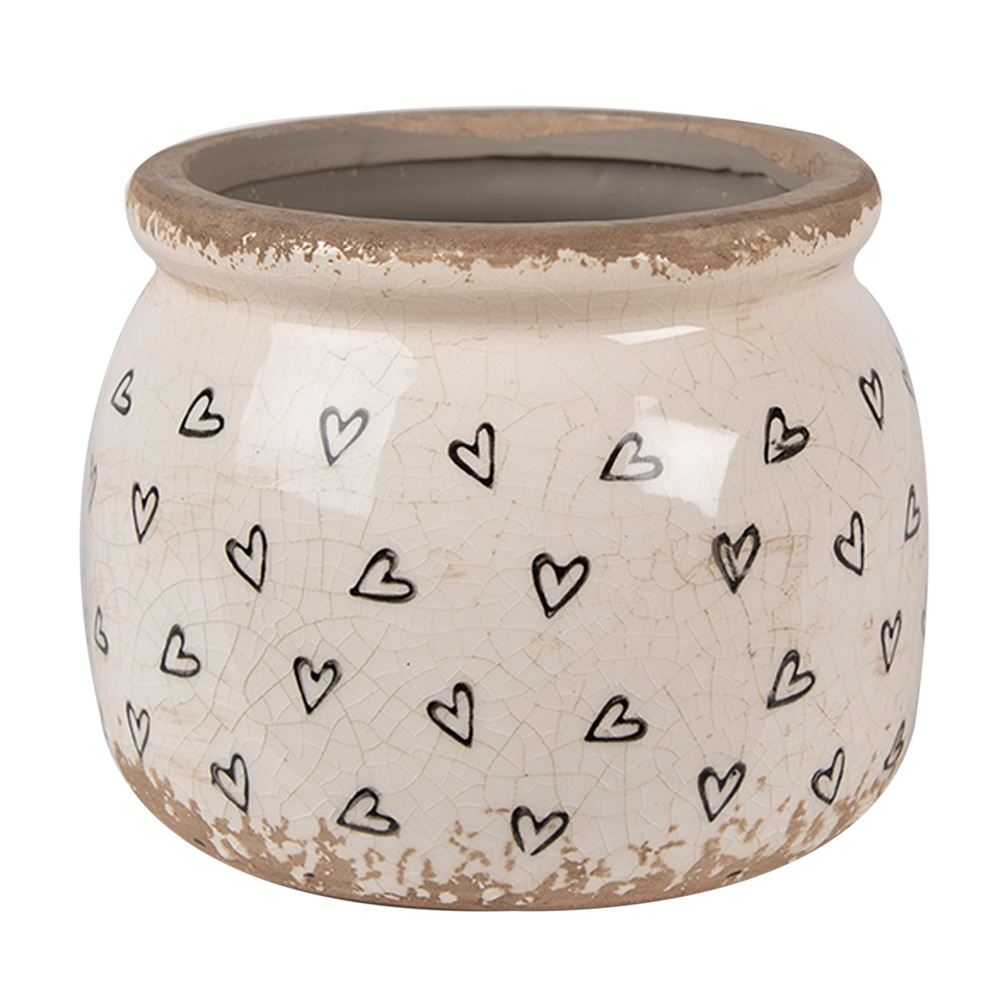 [6CE1653S] Decoratie bloempot Ø 12x10 cm
