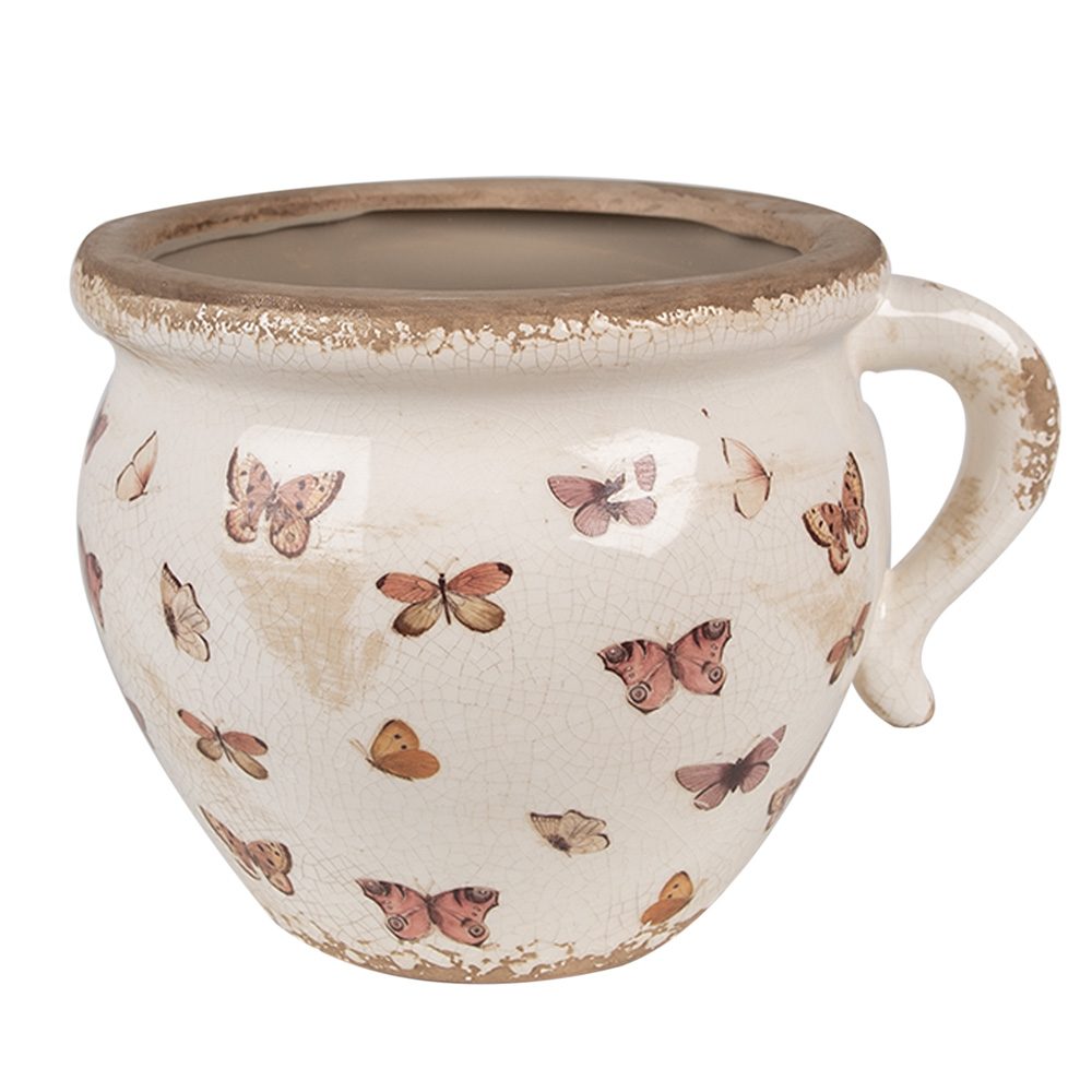 Decoratie bloempot 20x17x15 cm