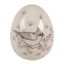 Decoration Statue Egg White Ø 13x16 cm