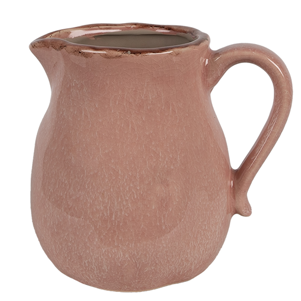 [6CE1713P] Dekorativer Krug Rosa 17x13x15 cm