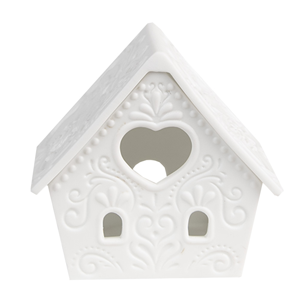 Waxinelichthouder huis 9x7x8 cm